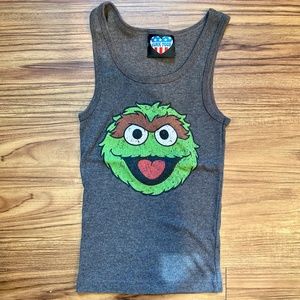 Junk Food Oscar The Grouch Racerback Tank S
